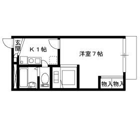 レオパレス岡本山手館(1K/2階)の間取り写真