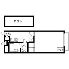 レオパレスMIZUKASA(1K/2階)の間取り写真
