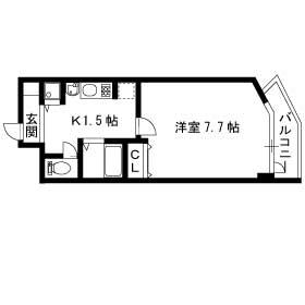 プレサンス神戸駅前グランツ(1K/7階)の間取り写真