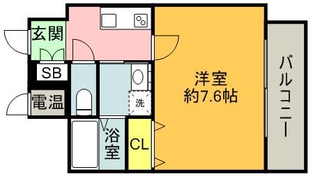 アドバンス神戸アルティス(1K/4階)の間取り写真