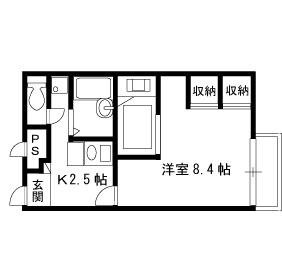 レオパレスシオン(1K/2階)の間取り写真