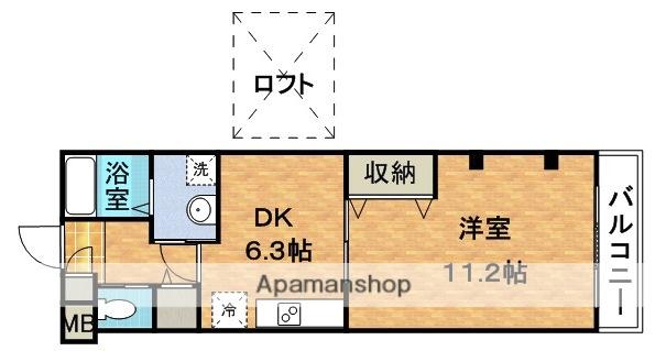 スマイルⅠ番館(1DK/3階)の間取り写真