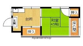 東本文化(1K/2階)の間取り写真