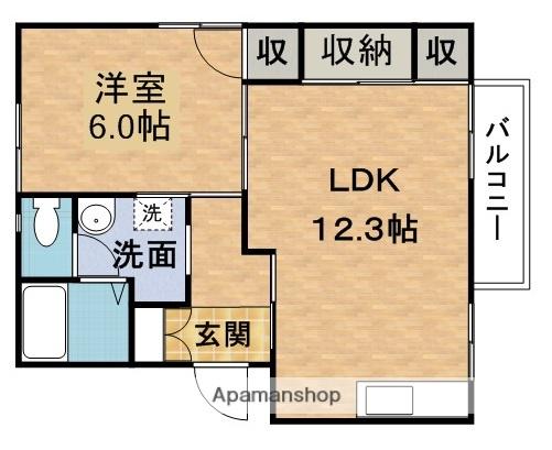ラ・フォーレ21(1LDK/1階)の間取り写真