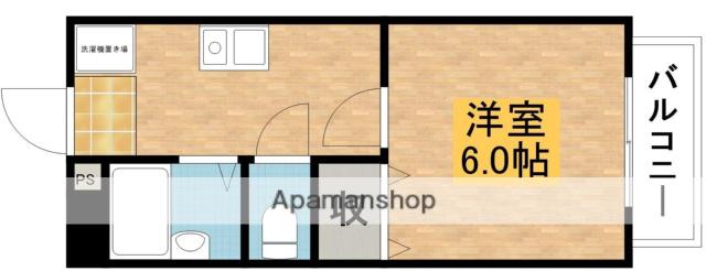 シェーンハイムオカバ(1K/2階)の間取り写真
