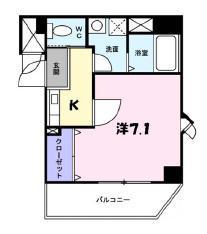 アルヴェアーレ(1K/4階)の間取り写真