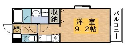 ハイトピア神戸北I(1K/3階)の間取り写真