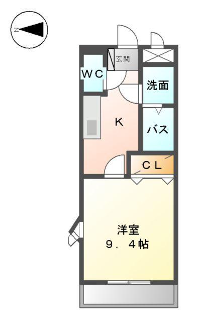 エスポワール壱番館(1K/5階)の間取り写真