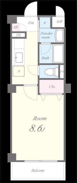 サンシャイン北神戸(1K/2階)の間取り写真