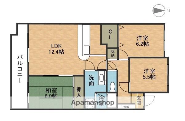 サーパス神戸北(3LDK/3階)の間取り写真