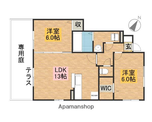 ステラセッテ(2LDK/1階)の間取り写真