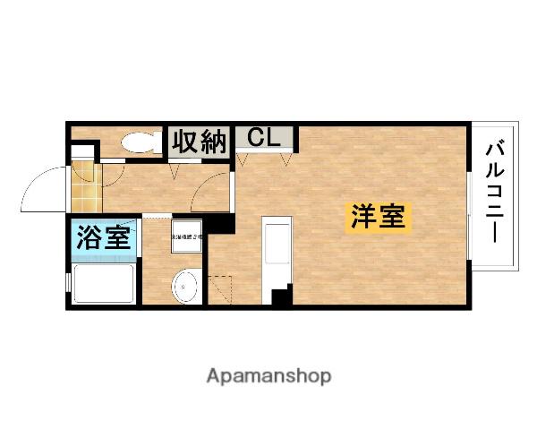 カーサあすか(1K/2階)の間取り写真