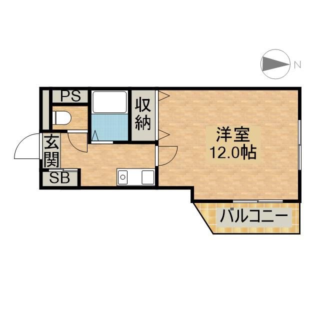 パンション園田(1K/2階)の間取り写真