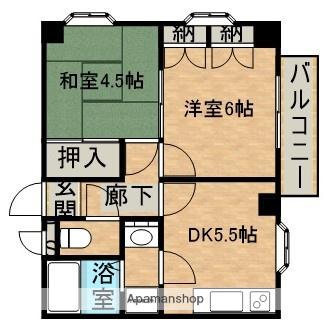 リバープロムナード(2K/1階)の間取り写真