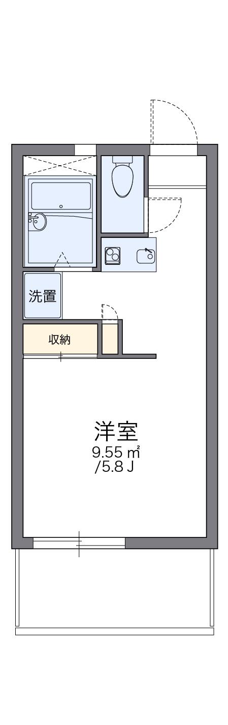 レオパレスMARUYA(1K/1階)の間取り写真
