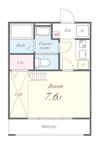 ジョリエーメゾン(1K/2階)の間取り写真