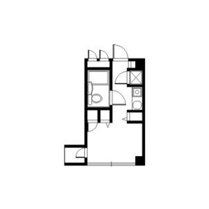 キューブ武庫川Ⅵ(ワンルーム/1階)の間取り写真