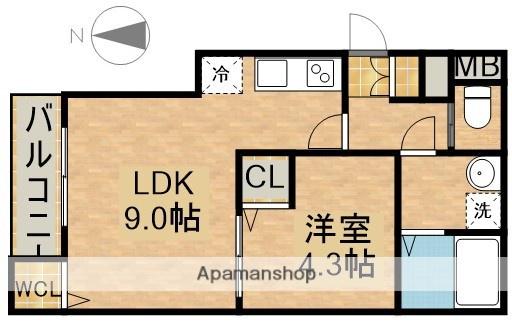 D.CREART SONODA(1LDK/2階)の間取り写真