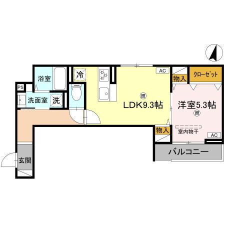 METEOR GRAND(1LDK/3階)の間取り写真