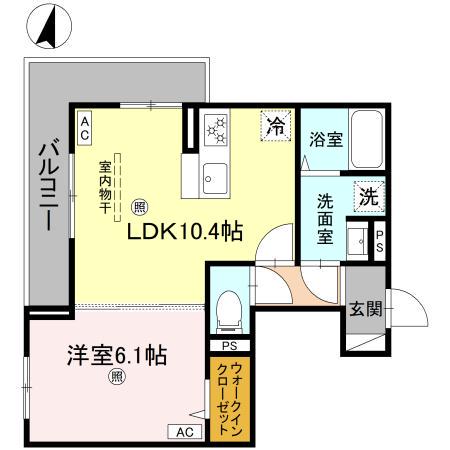 METEOR GRAND(1LDK/2階)の間取り写真