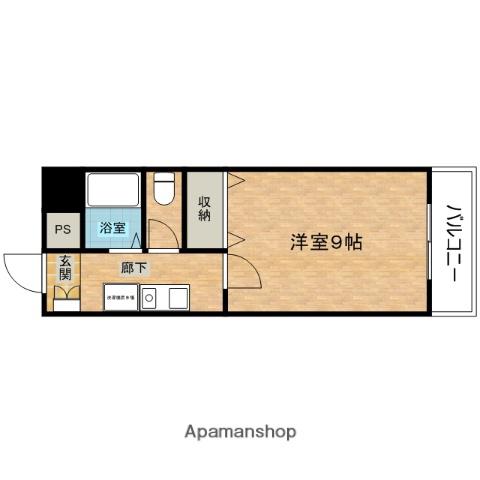 エルバージュ園田(1K/4階)の間取り写真