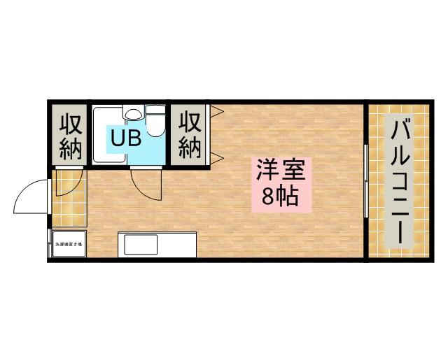 ハイツとき(ワンルーム/1階)の間取り写真