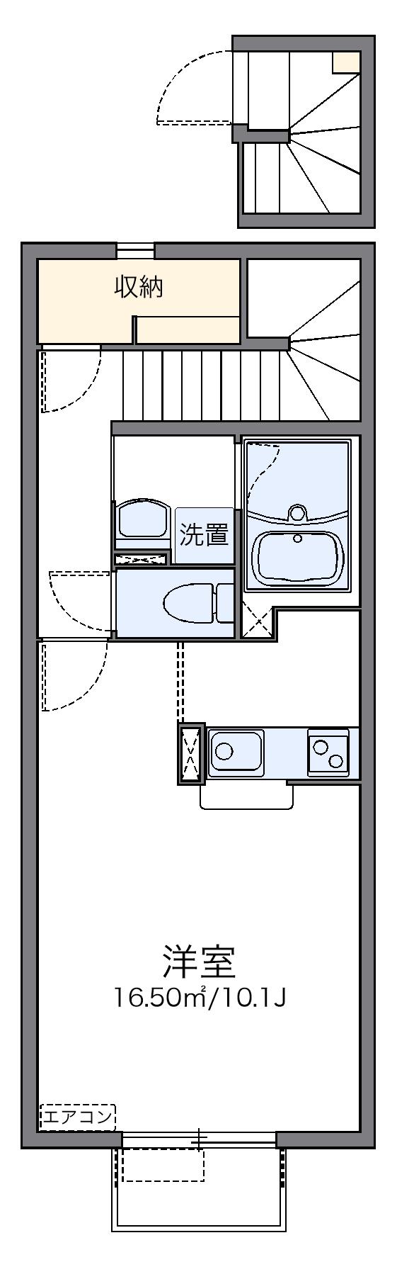レオネクストNAGOMI(1K/2階)の間取り写真