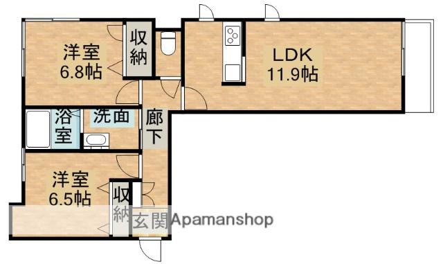 カーサファミリア(2LDK/3階)の間取り写真