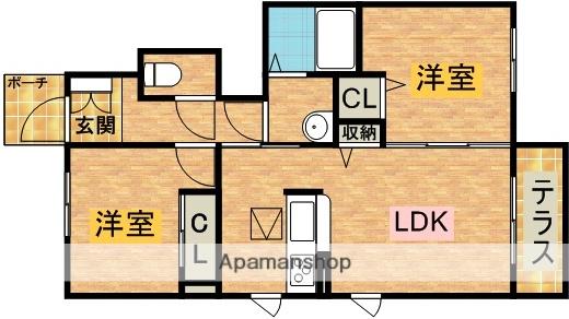 シャーメゾンヴェルジェ(2LDK/1階)の間取り写真