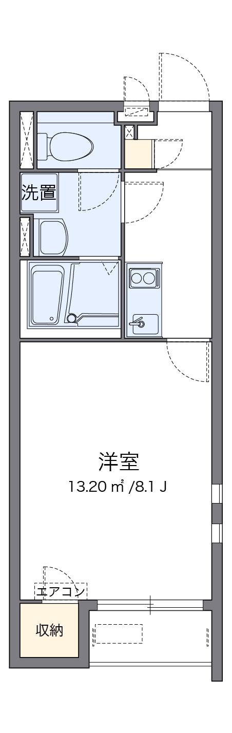 クレイノフリーリー(1K/2階)の間取り写真