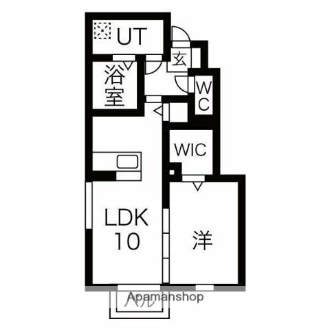 フォンターナ府内(1LDK/1階)の間取り写真