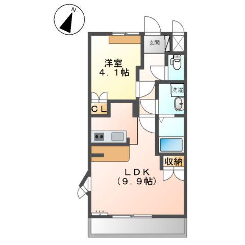 パディ ペルコルソ(1LDK/2階)の間取り写真