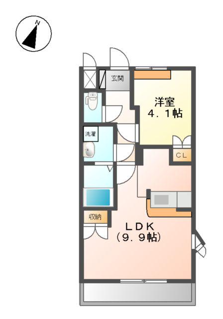パディ ペルコルソ(1LDK/2階)の間取り写真