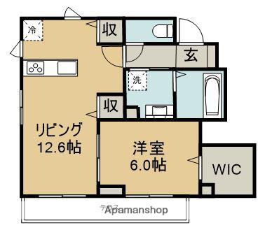 HEIM SPICA(1LDK/1階)の間取り写真