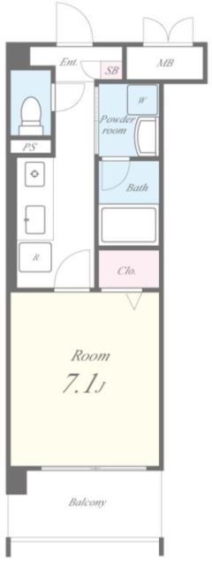 コージーコート(1K/3階)の間取り写真