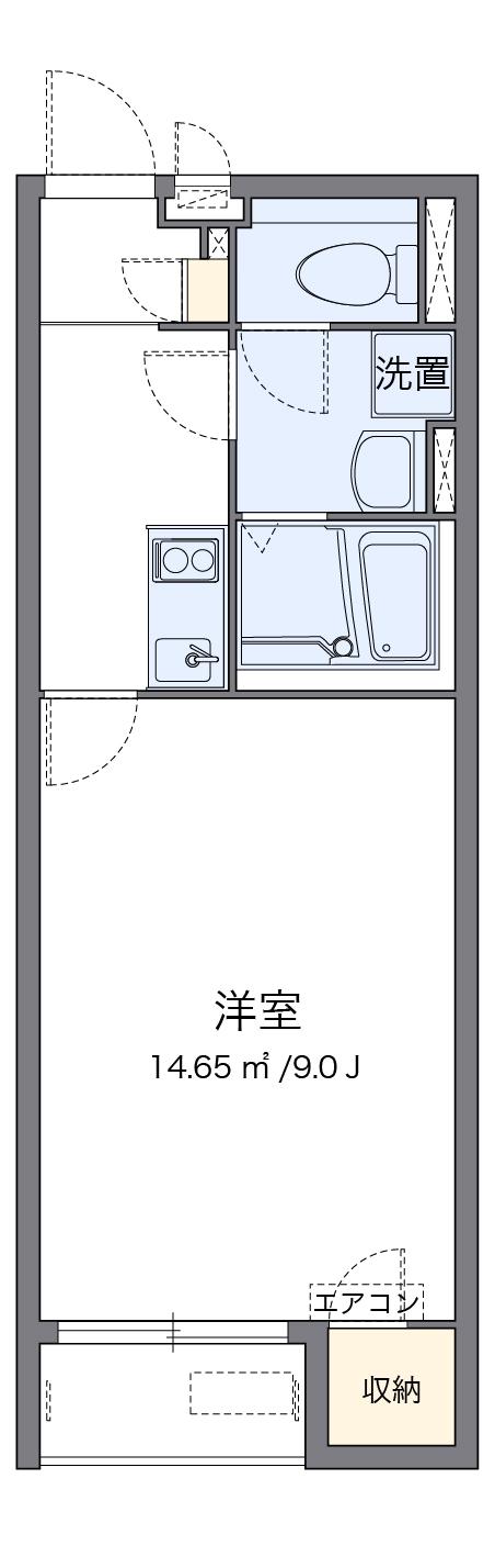 クレイノ三木SK(1K/1階)の間取り写真