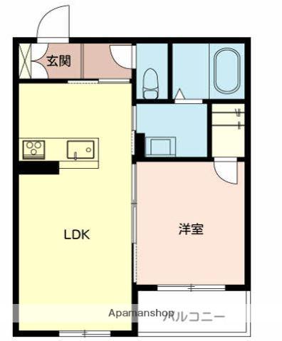 レア メゾン(1LDK/1階)の間取り写真