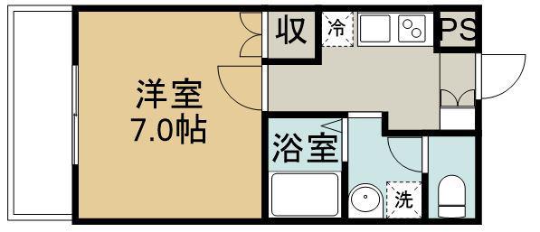 ドミール王子(1K/1階)の間取り写真