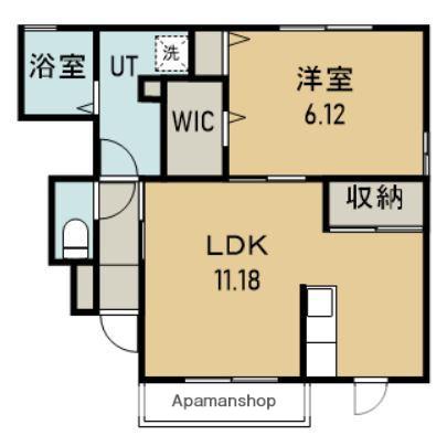 HEIM SPICA B棟(1LDK/1階)の間取り写真
