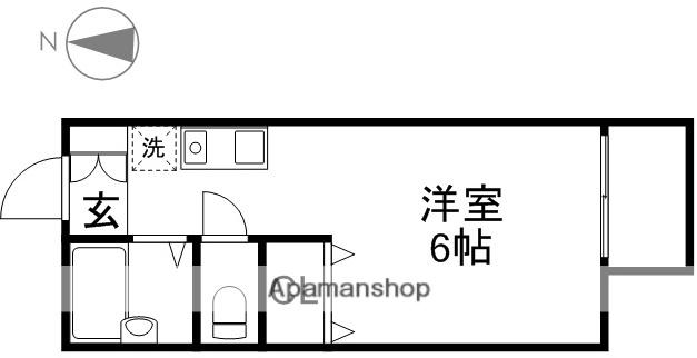 ハイメゾン青山(1K/2階)の間取り写真