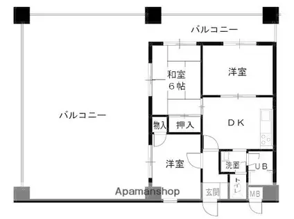 ロイヤルコーポ姫路(3DK/8階)の間取り写真