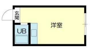 カーサ香呂(ワンルーム/3階)の間取り写真