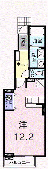 メゾン・リベルタ(ワンルーム/1階)の間取り写真