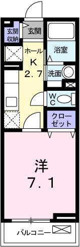 セイバリーハウス・ヤマト(1K/2階)の間取り写真