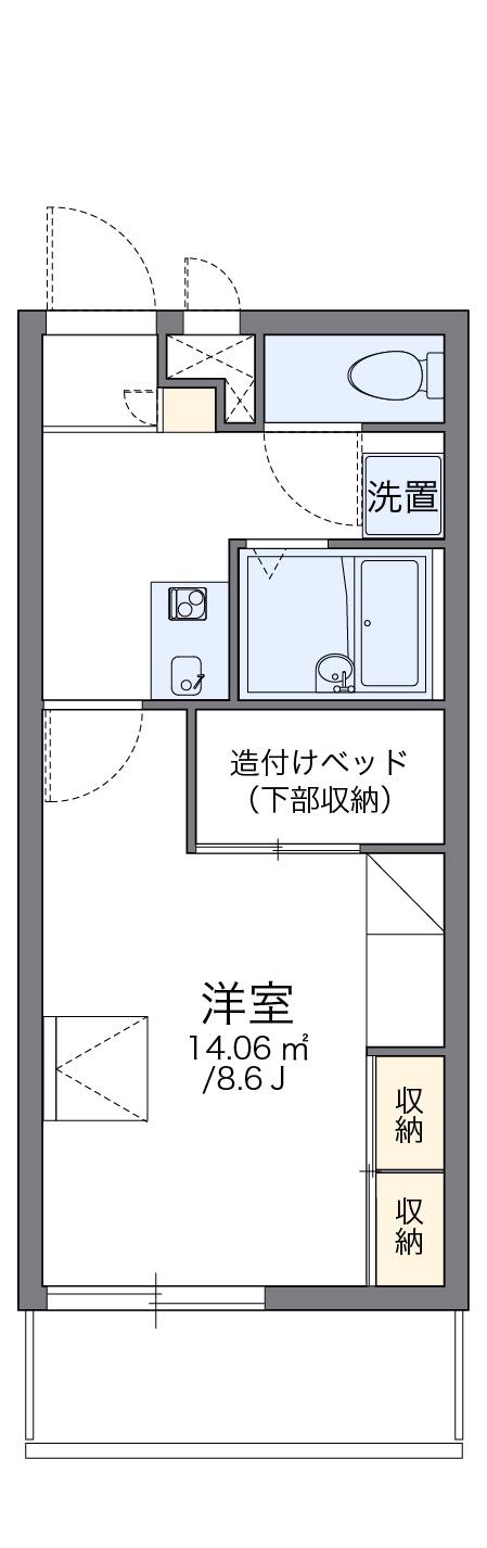 レオパレスCRANEⅠ(1K/2階)の間取り写真