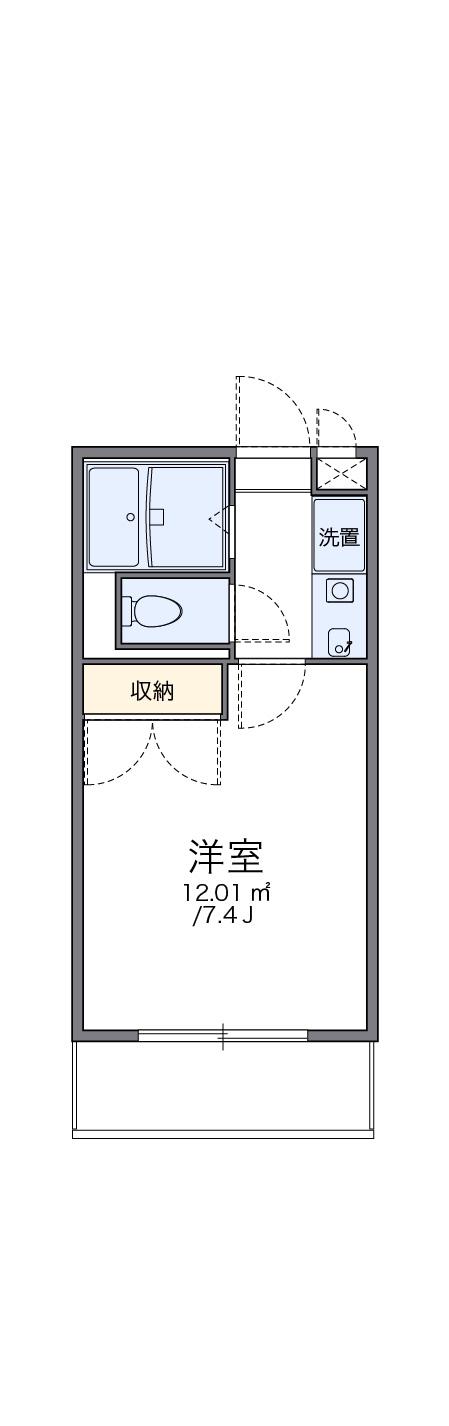 レオパレスOZAKI(1K/3階)の間取り写真