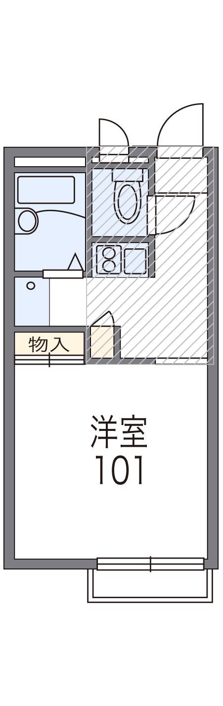 レオパレスサンライズ(1K/2階)の間取り写真