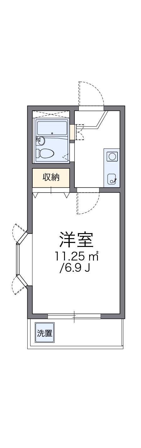 レオパレス姫路第3(1K/2階)の間取り写真
