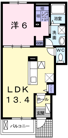 ベル・セーズⅠ(1LDK/1階)の間取り写真
