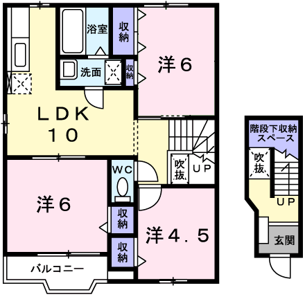 エルガーデンパレスⅡ(3LDK/2階)の間取り写真